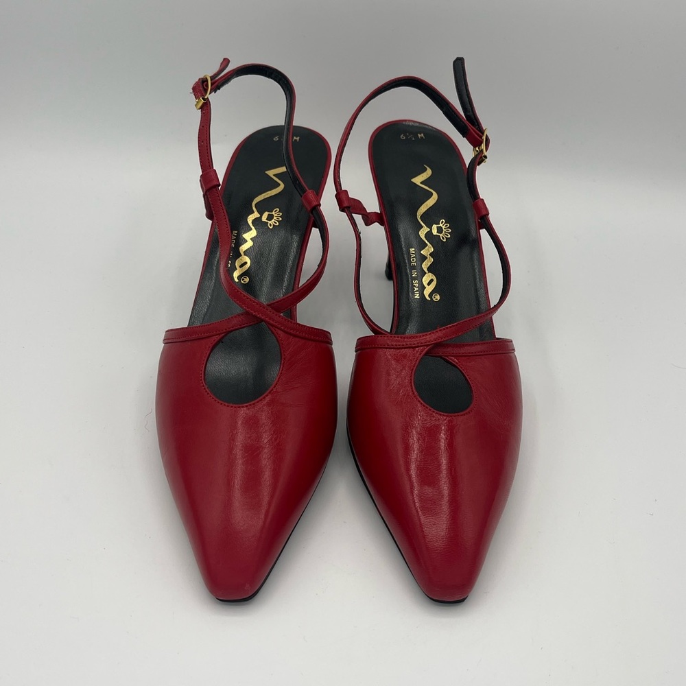 Red Nina Heels Size 6.5 - Picture 2 of 11
